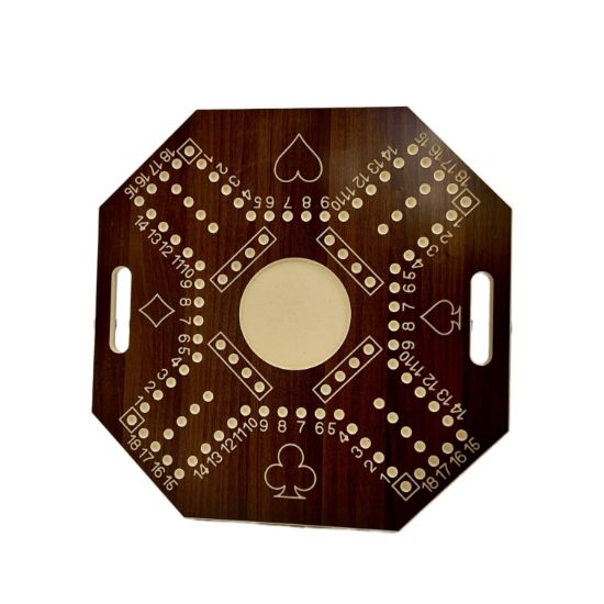 صورة جاكارو ( جكارو ) خشب مرقمة بالحجم الكبير مع أوراق اللعب لون بني